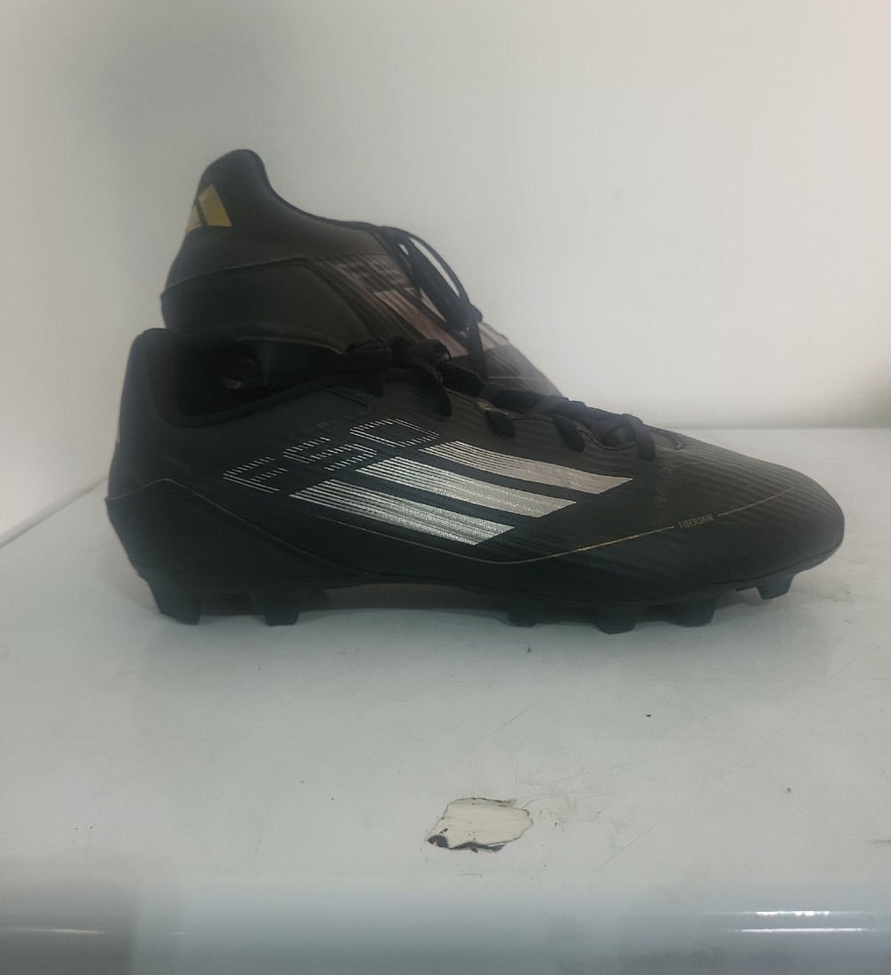 Adidas Men's Black Soccer Cleats with Silver Stripes